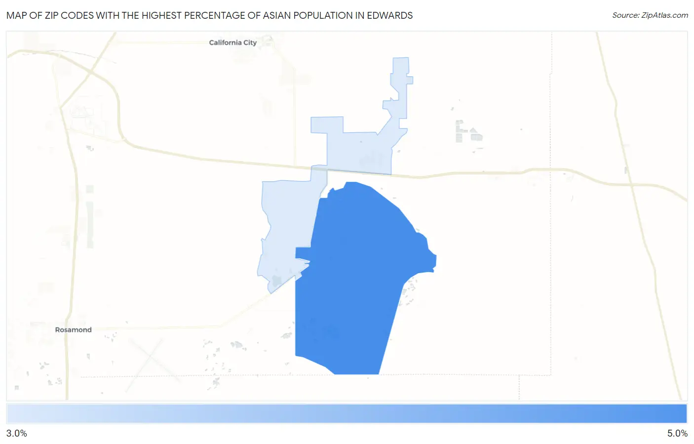Zip Codes with the Highest Percentage of Asian Population in Edwards Map