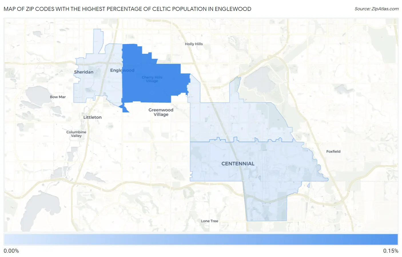Zip Codes with the Highest Percentage of Celtic Population in Englewood Map