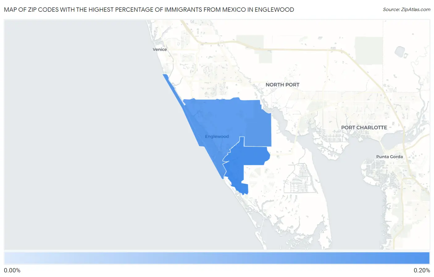 Zip Codes with the Highest Percentage of Immigrants from Mexico in Englewood Map