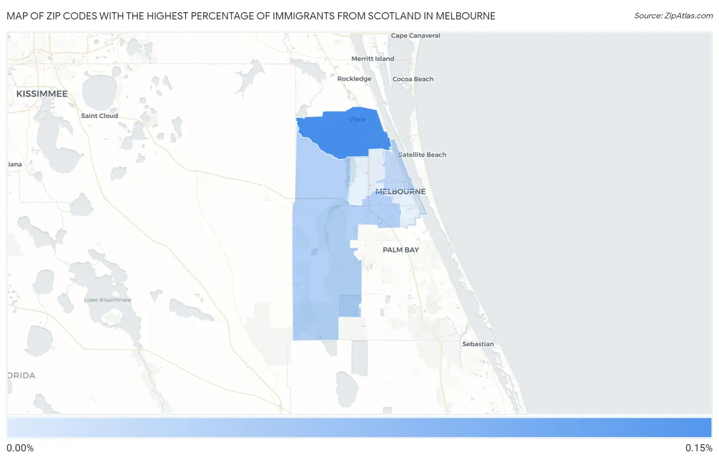 Zip Codes with the Highest Percentage of Immigrants from Scotland in Melbourne Map