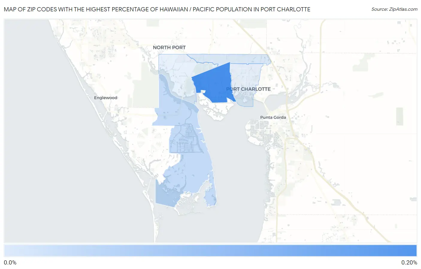 Zip Codes with the Highest Percentage of Hawaiian / Pacific Population in Port Charlotte Map