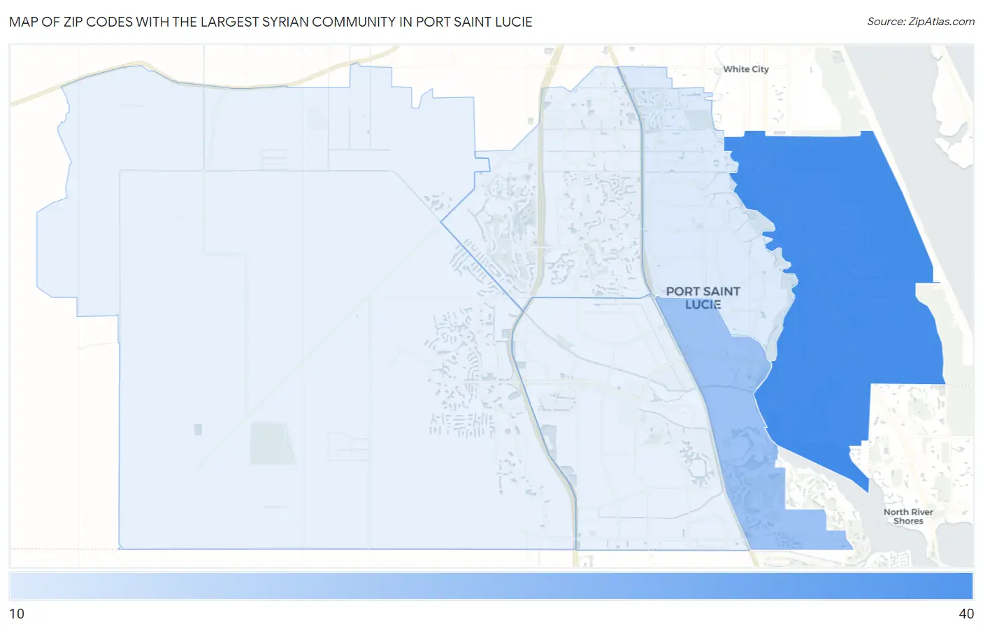 Zip Codes with the Largest Syrian Community in Port Saint Lucie Map