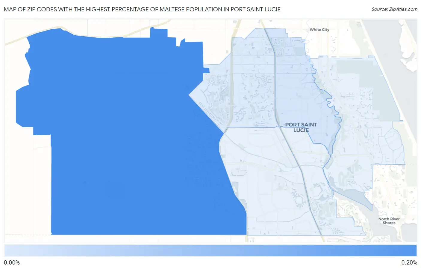 Zip Codes with the Highest Percentage of Maltese Population in Port Saint Lucie Map