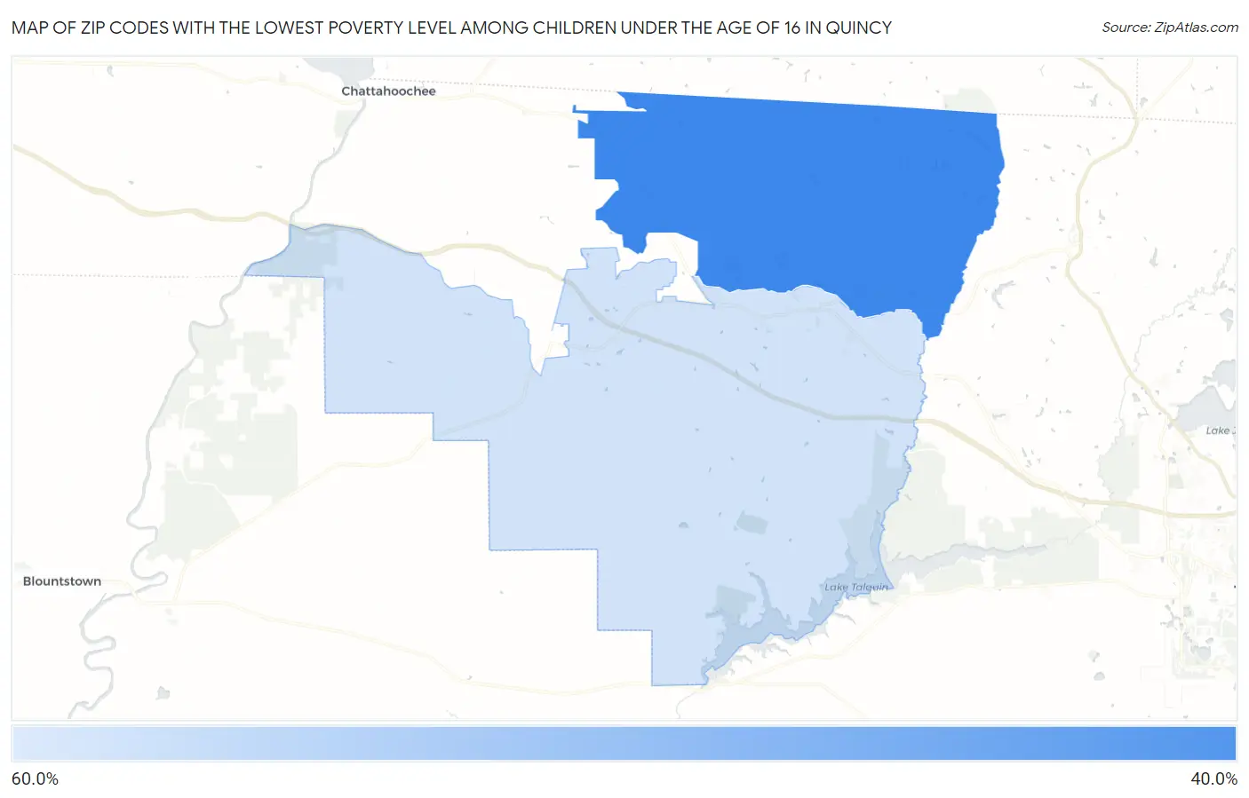 Zip Codes with the Lowest Poverty Level Among Children Under the Age of 16 in Quincy Map