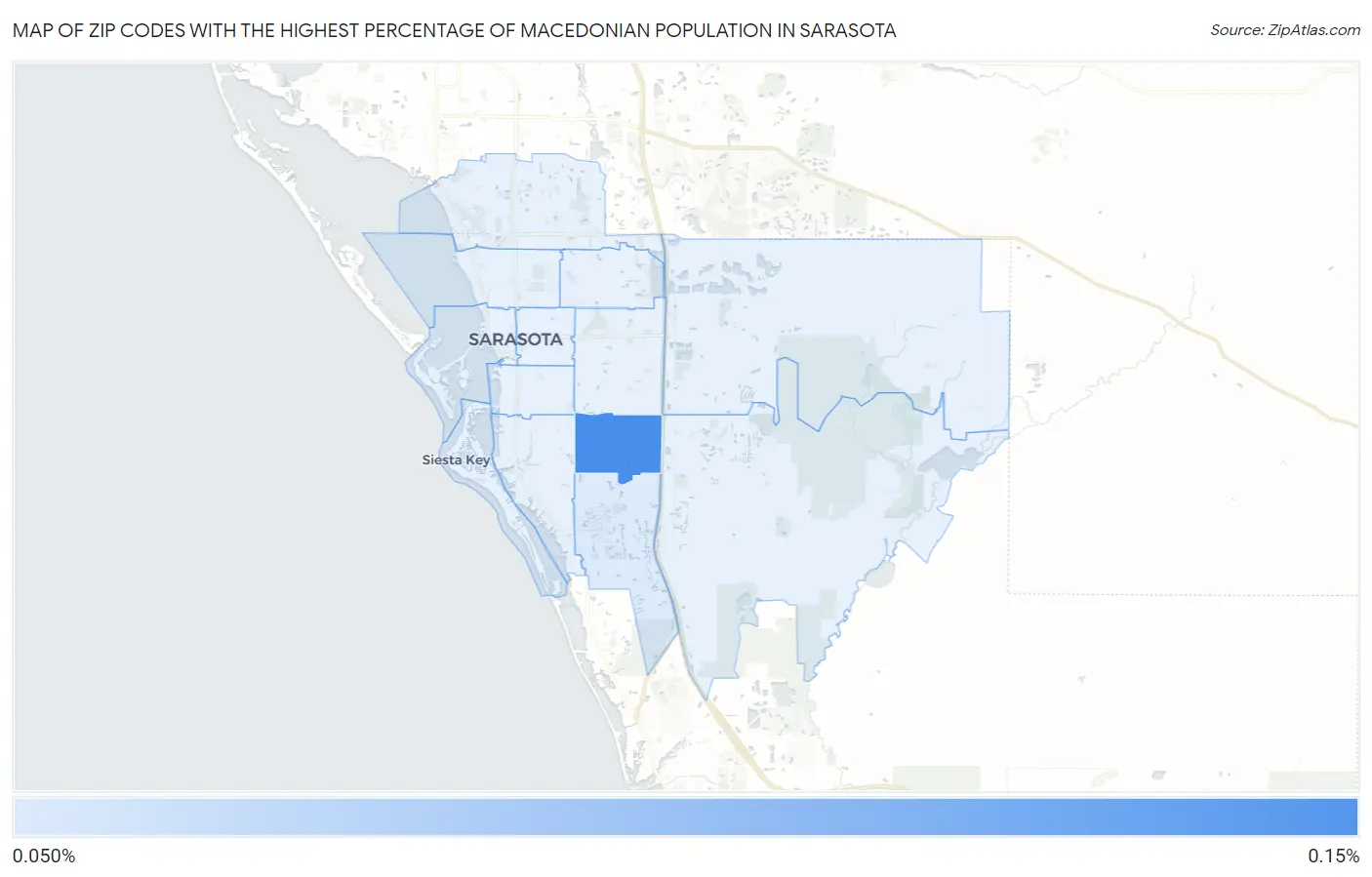 Zip Codes with the Highest Percentage of Macedonian Population in Sarasota Map