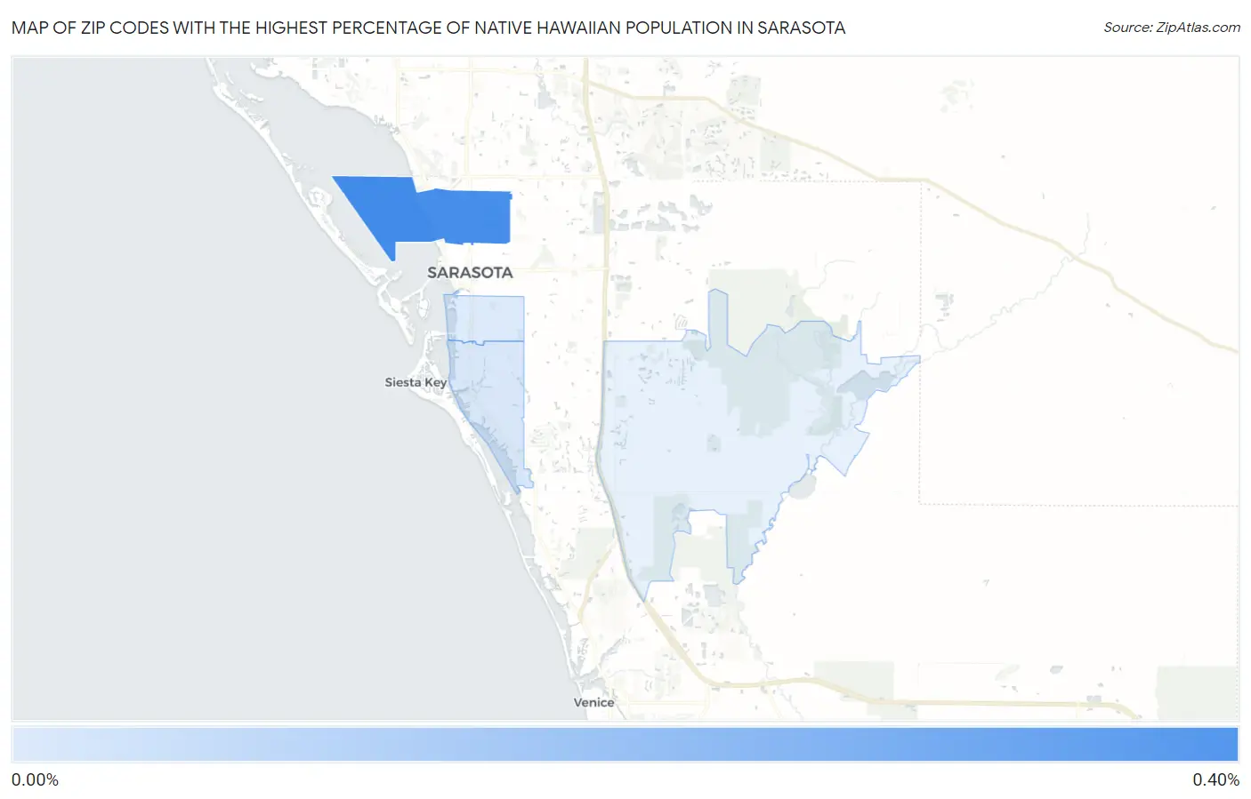Zip Codes with the Highest Percentage of Native Hawaiian Population in Sarasota Map