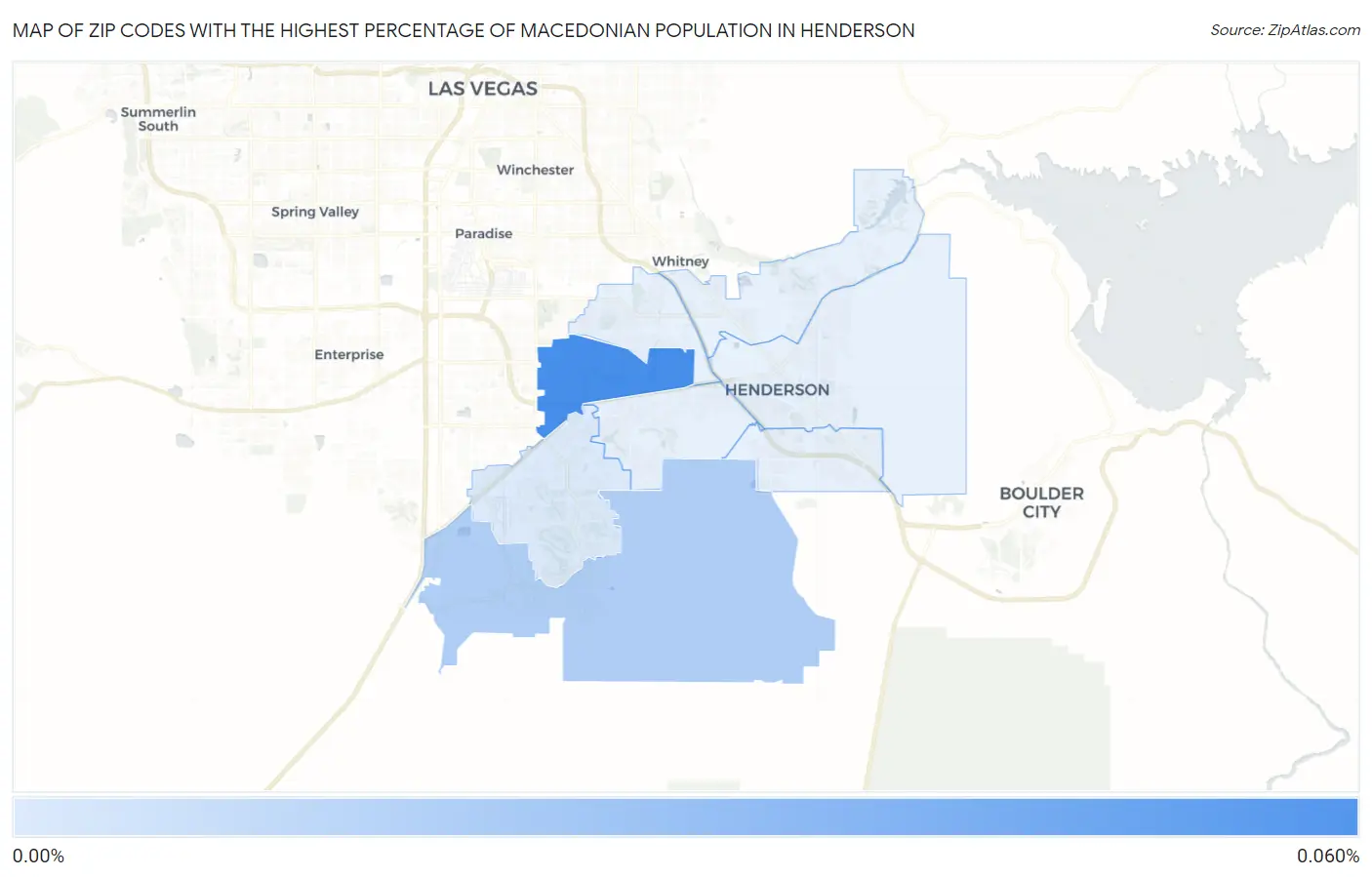 Zip Codes with the Highest Percentage of Macedonian Population in Henderson Map