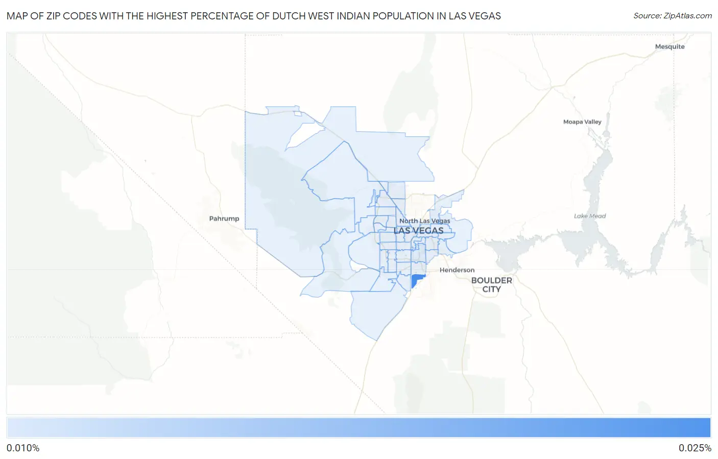 Zip Codes with the Highest Percentage of Dutch West Indian Population in Las Vegas Map
