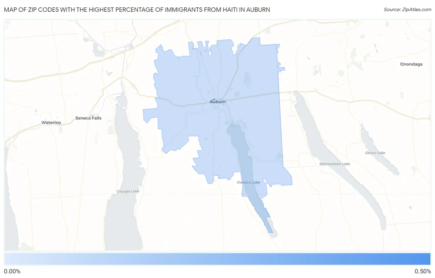 Zip Codes with the Highest Percentage of Immigrants from Haiti in Auburn Map