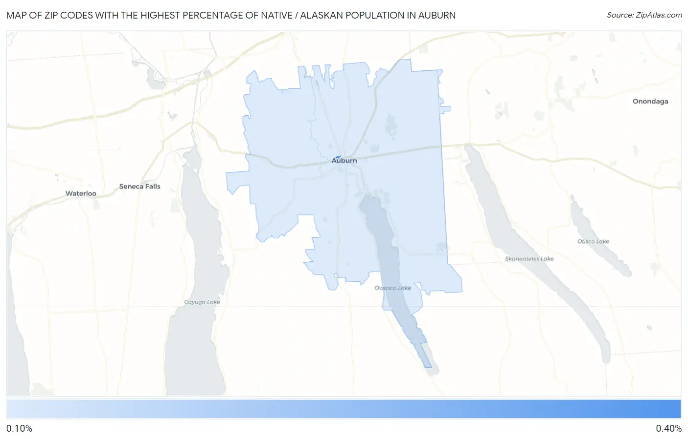 Zip Codes with the Highest Percentage of Native / Alaskan Population in Auburn Map