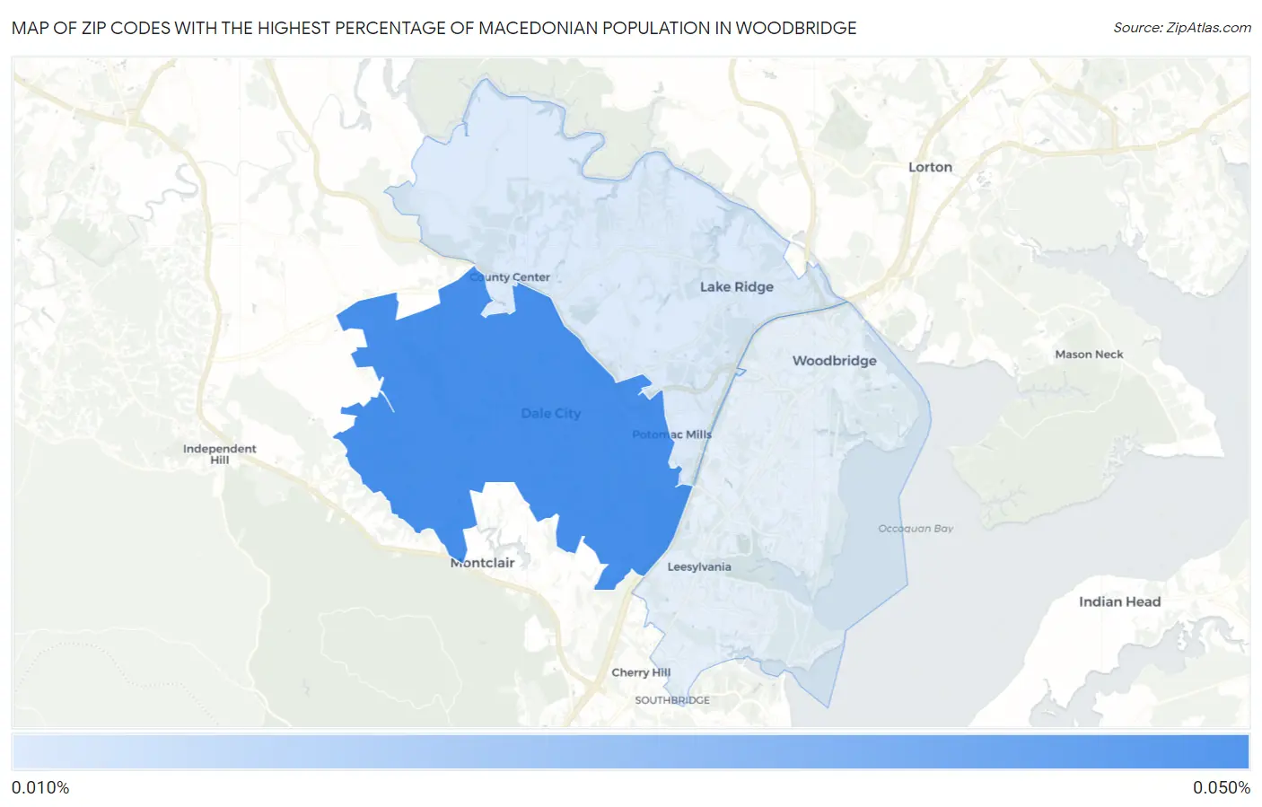 Zip Codes with the Highest Percentage of Macedonian Population in Woodbridge Map