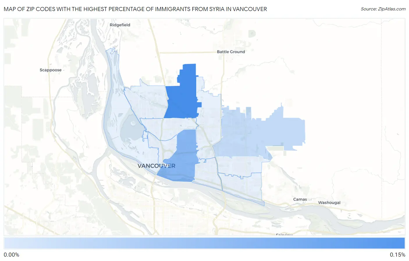 Zip Codes with the Highest Percentage of Immigrants from Syria in Vancouver Map