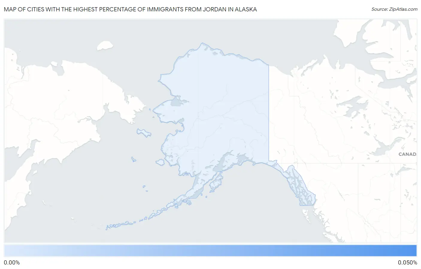 Cities with the Highest Percentage of Immigrants from Jordan in Alaska Map
