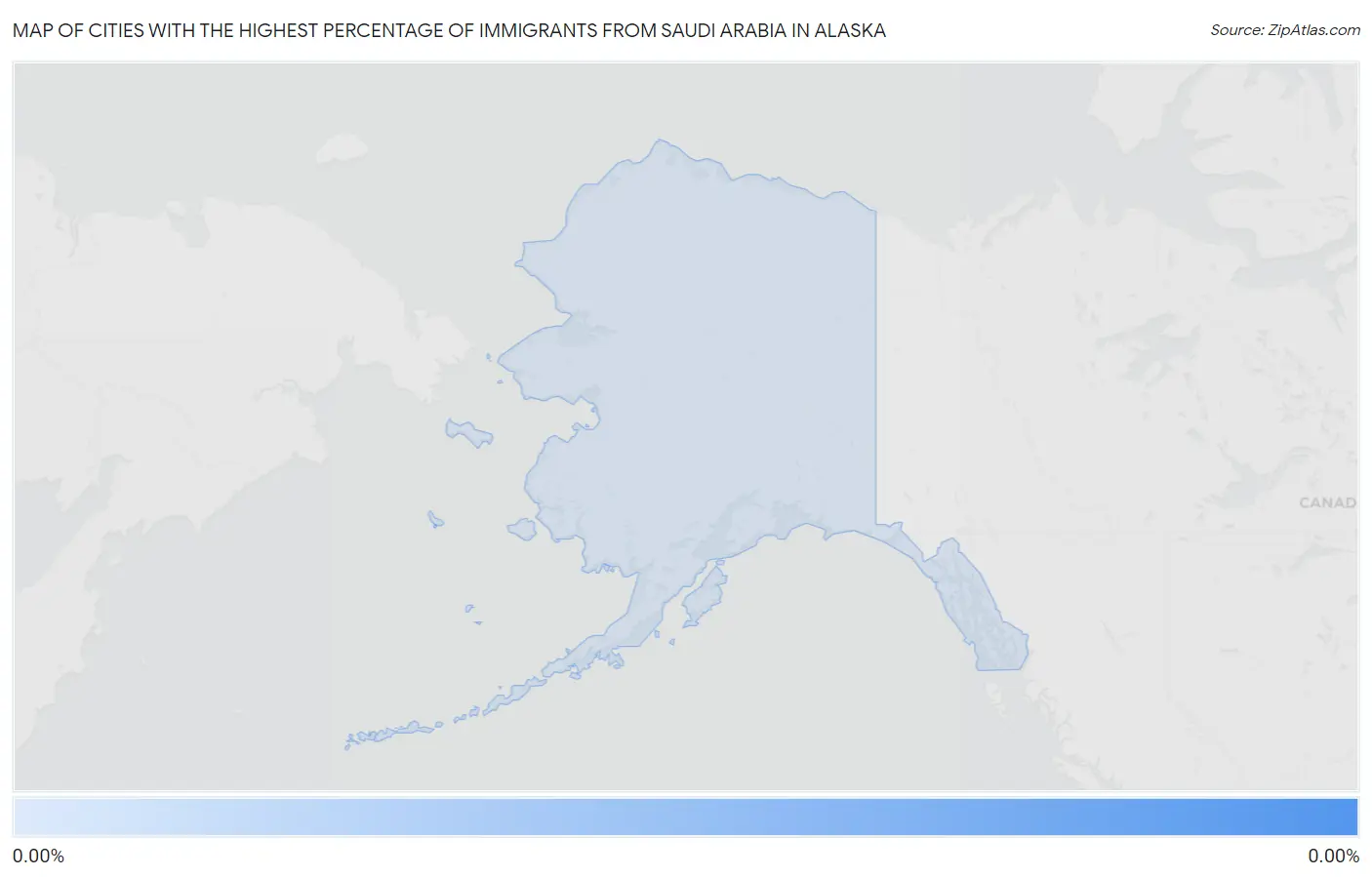 Cities with the Highest Percentage of Immigrants from Saudi Arabia in Alaska Map