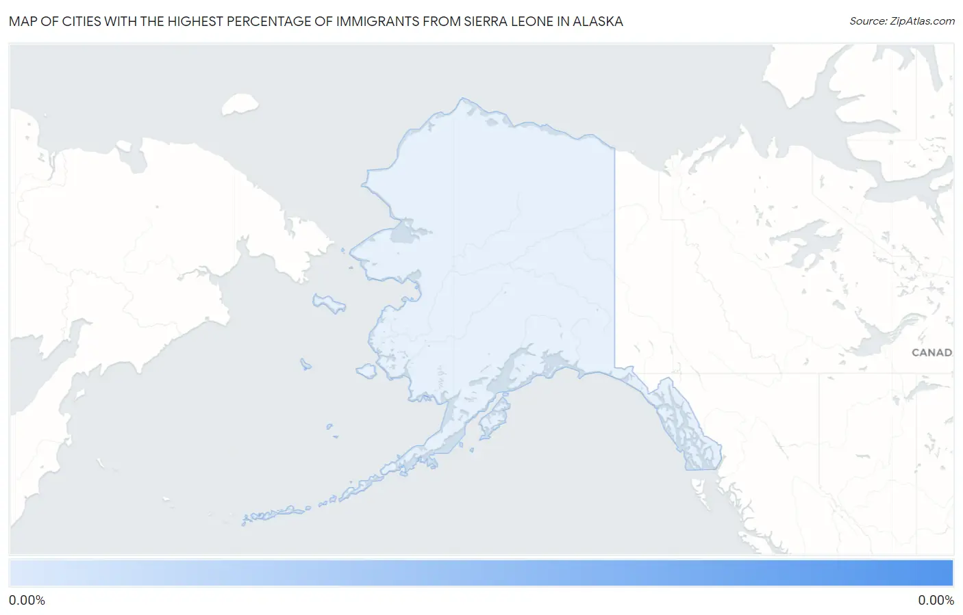 Cities with the Highest Percentage of Immigrants from Sierra Leone in Alaska Map