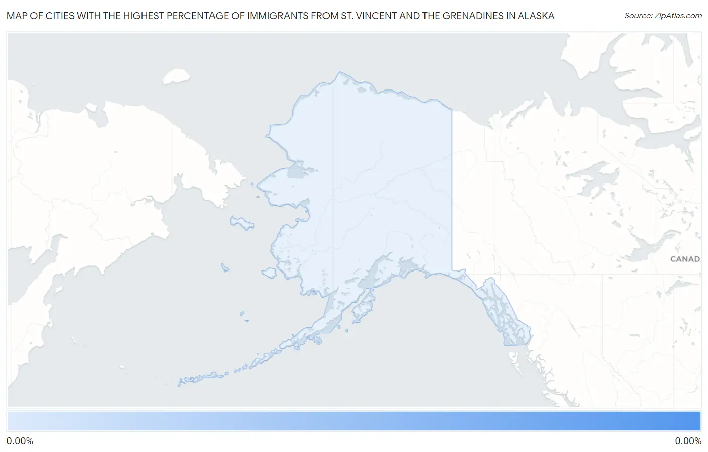 Cities with the Highest Percentage of Immigrants from St. Vincent and the Grenadines in Alaska Map