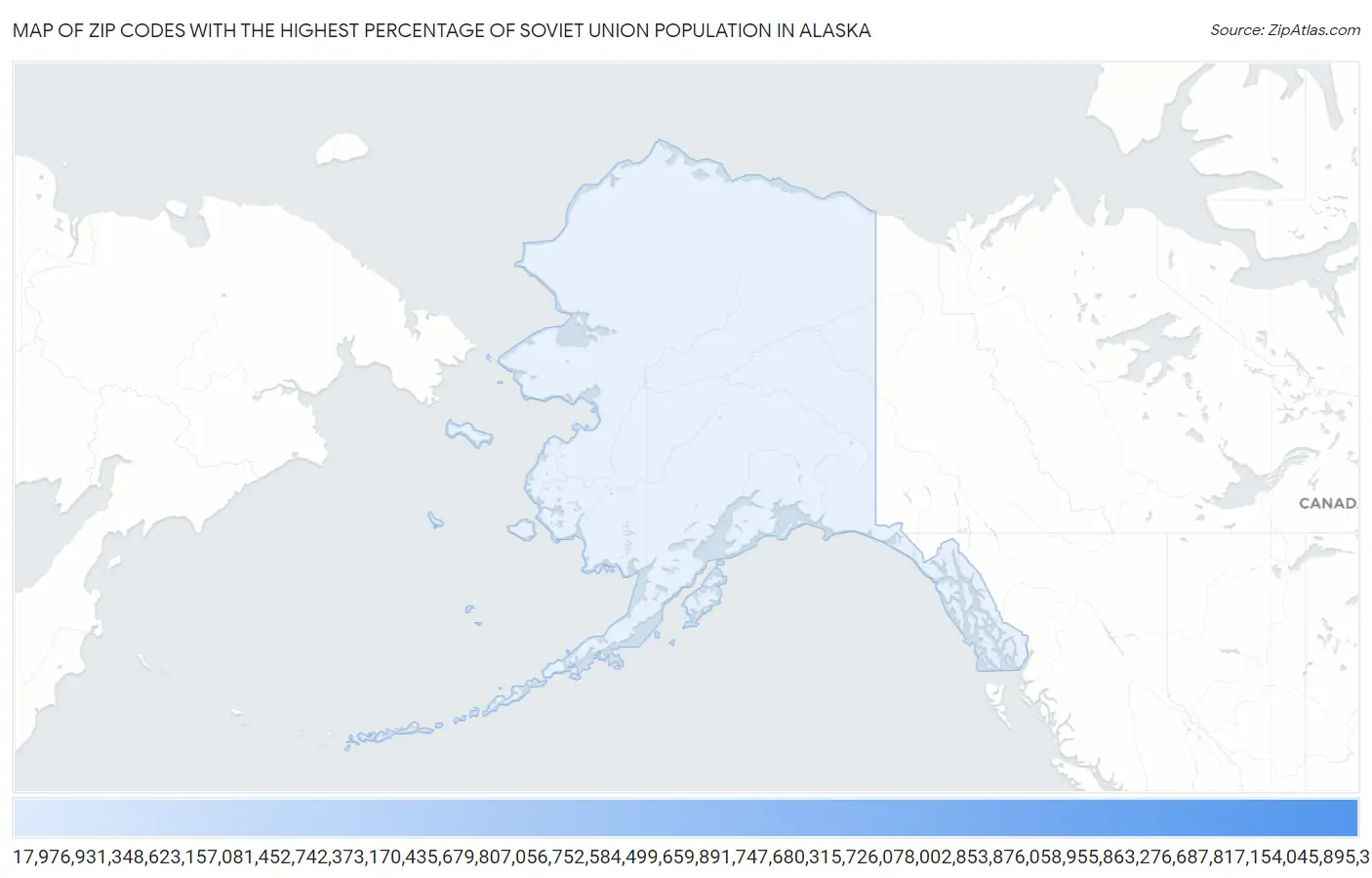 Zip Codes with the Highest Percentage of Soviet Union Population in Alaska Map