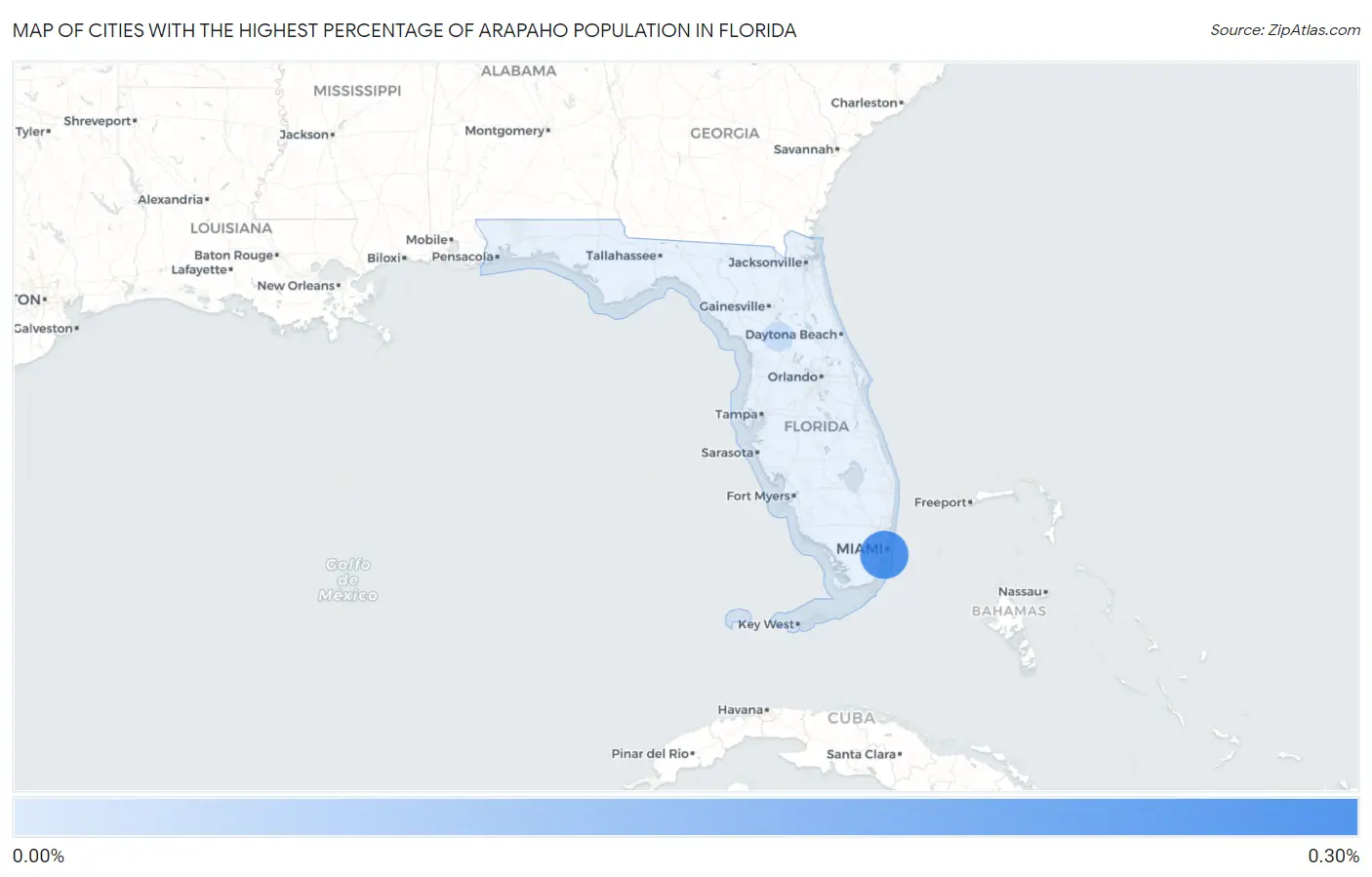 Cities with the Highest Percentage of Arapaho Population in Florida Map