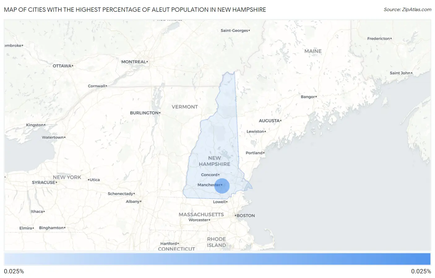 Cities with the Highest Percentage of Aleut Population in New Hampshire Map