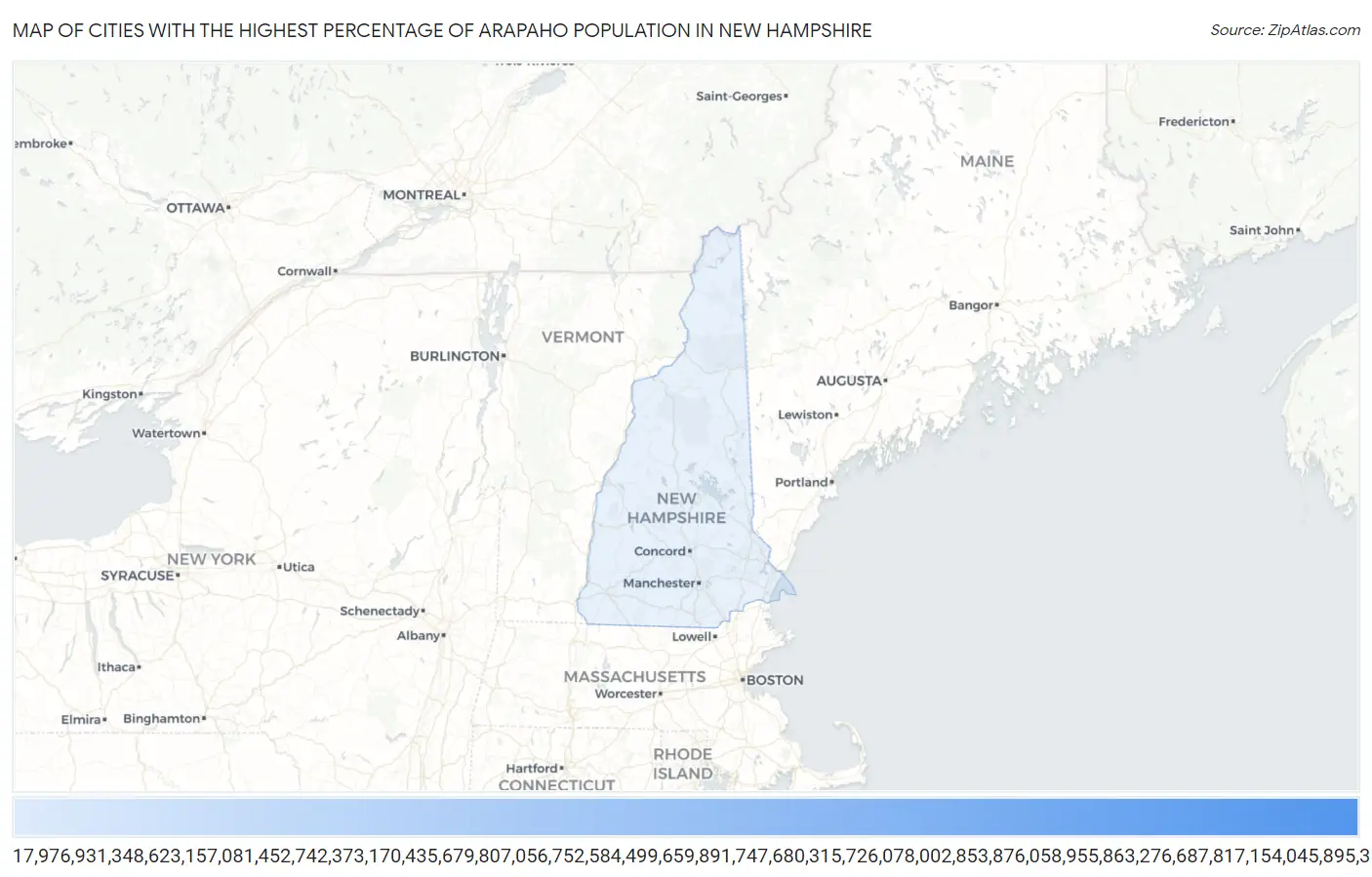 Cities with the Highest Percentage of Arapaho Population in New Hampshire Map