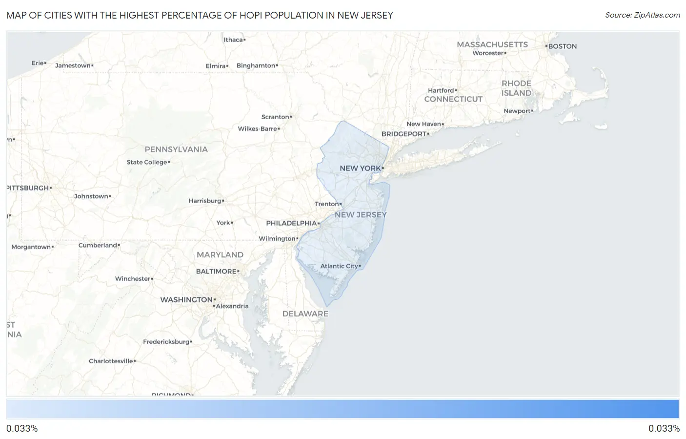 Cities with the Highest Percentage of Hopi Population in New Jersey Map