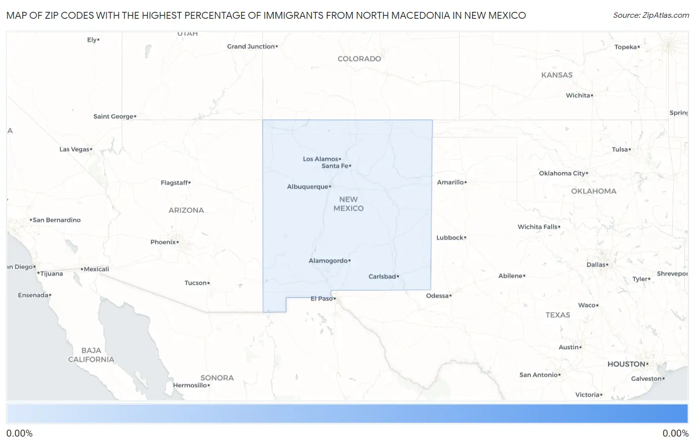 Zip Codes with the Highest Percentage of Immigrants from North Macedonia in New Mexico Map