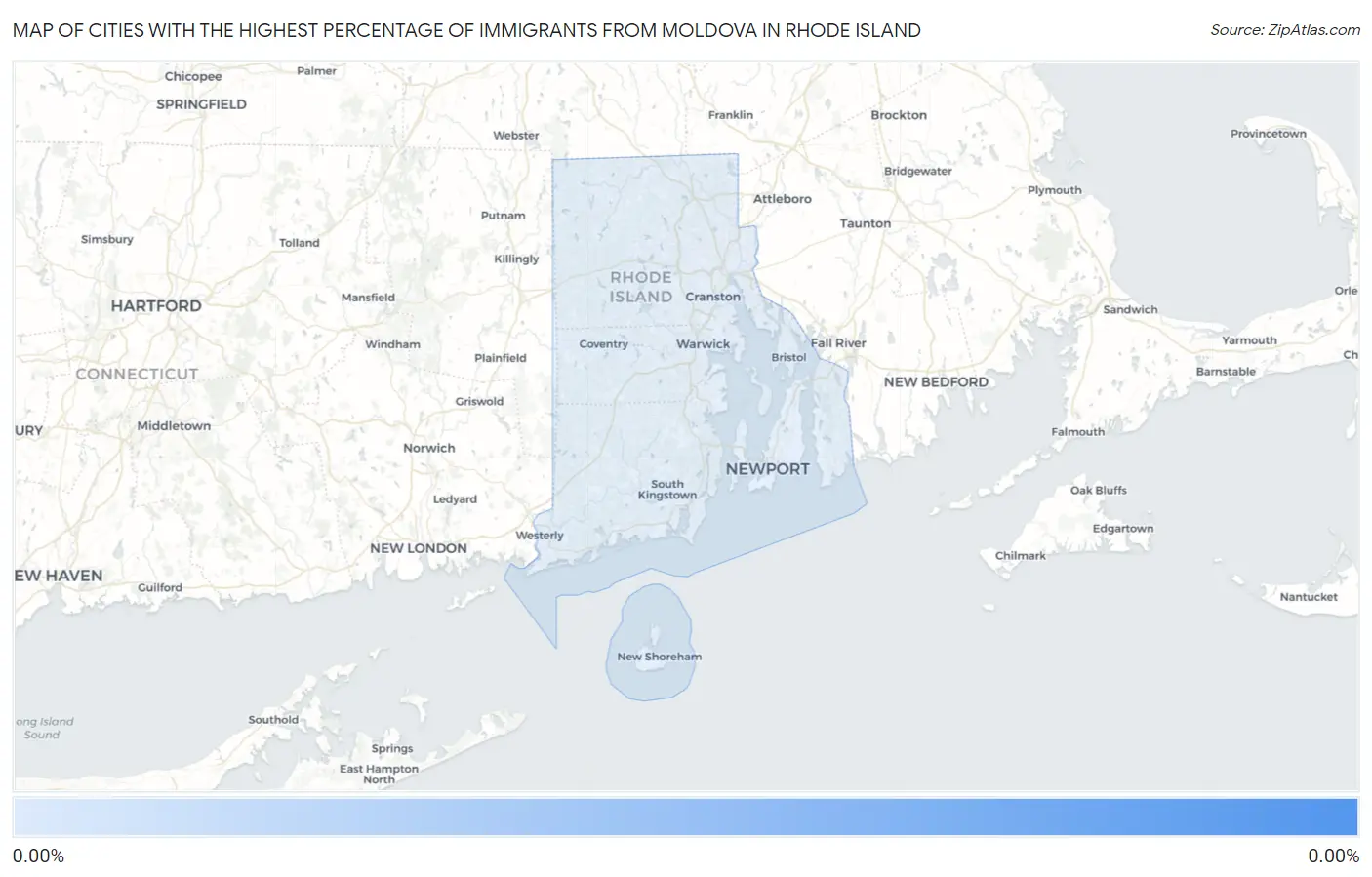 Cities with the Highest Percentage of Immigrants from Moldova in Rhode Island Map