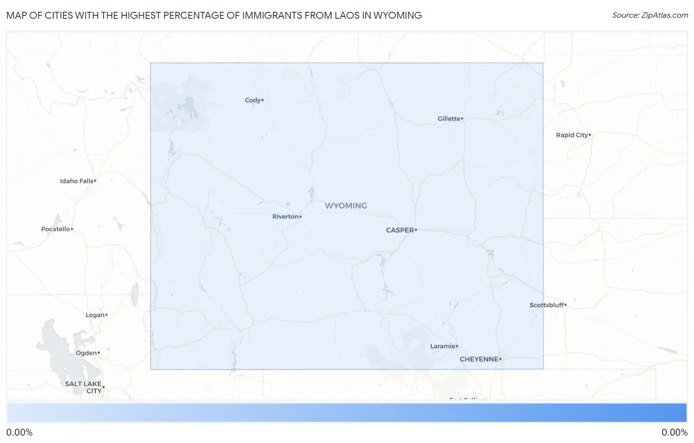Cities with the Highest Percentage of Immigrants from Laos in Wyoming Map