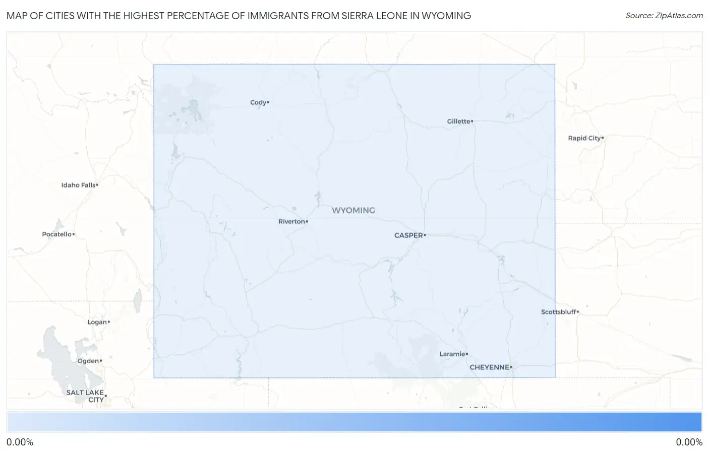 Cities with the Highest Percentage of Immigrants from Sierra Leone in Wyoming Map