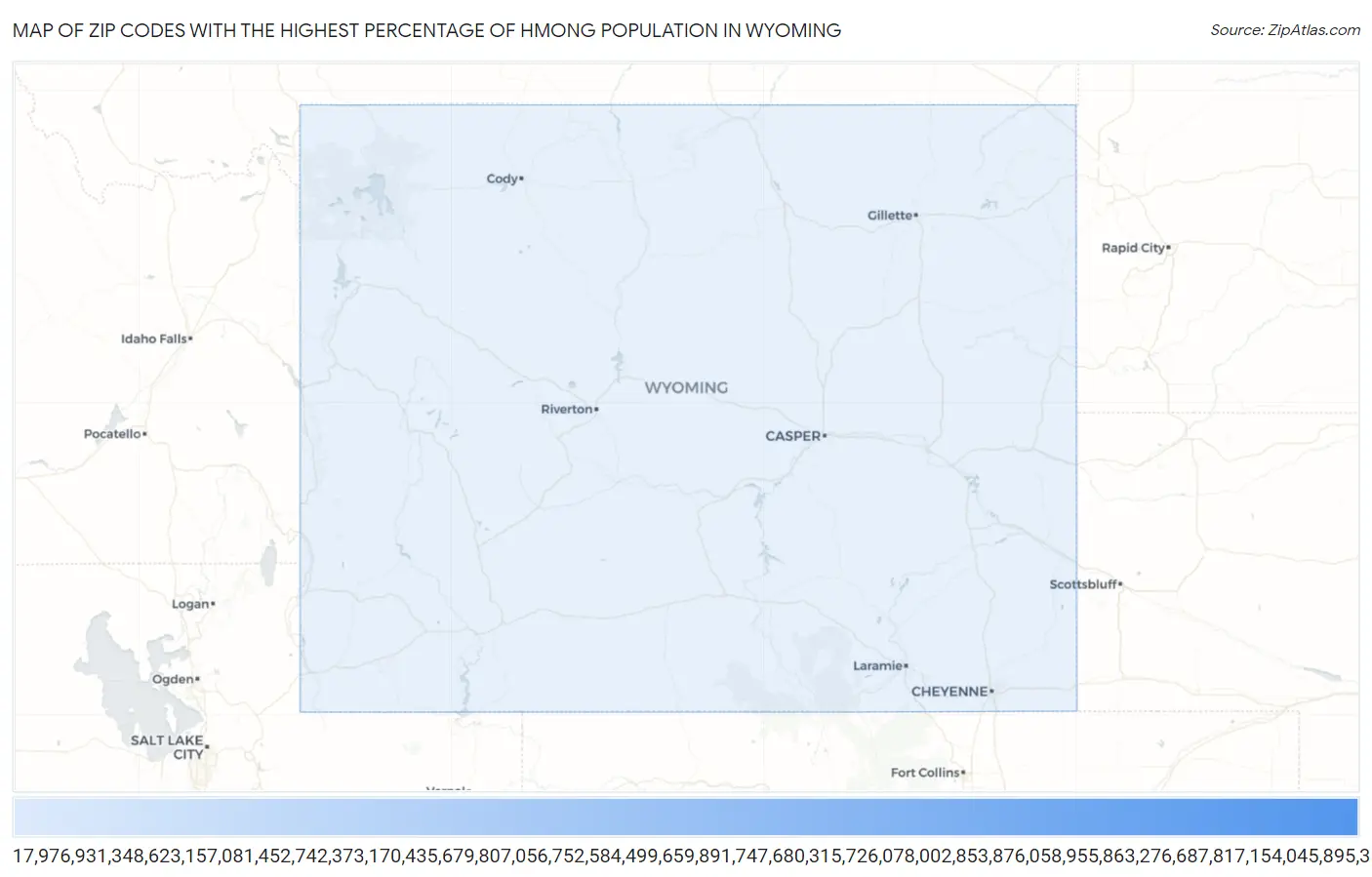 Zip Codes with the Highest Percentage of Hmong Population in Wyoming Map