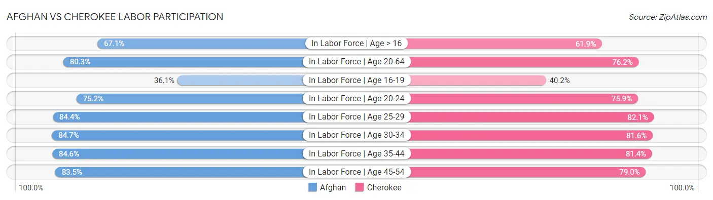 Afghan vs Cherokee Labor Participation