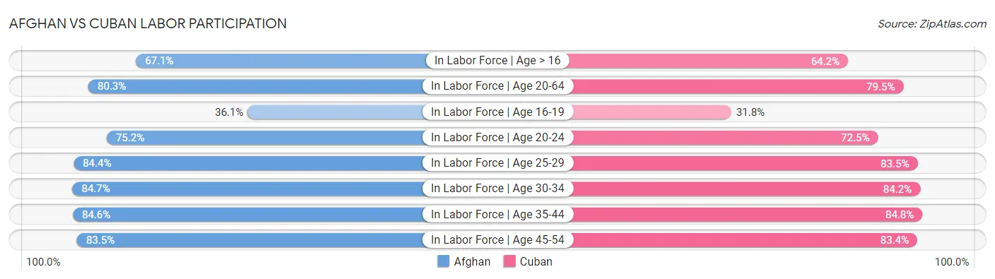 Afghan vs Cuban Labor Participation