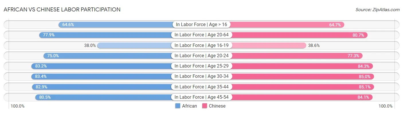 African vs Chinese Labor Participation