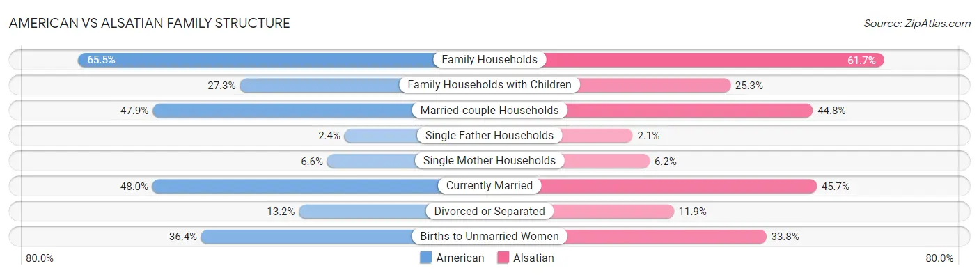 American vs Alsatian Family Structure