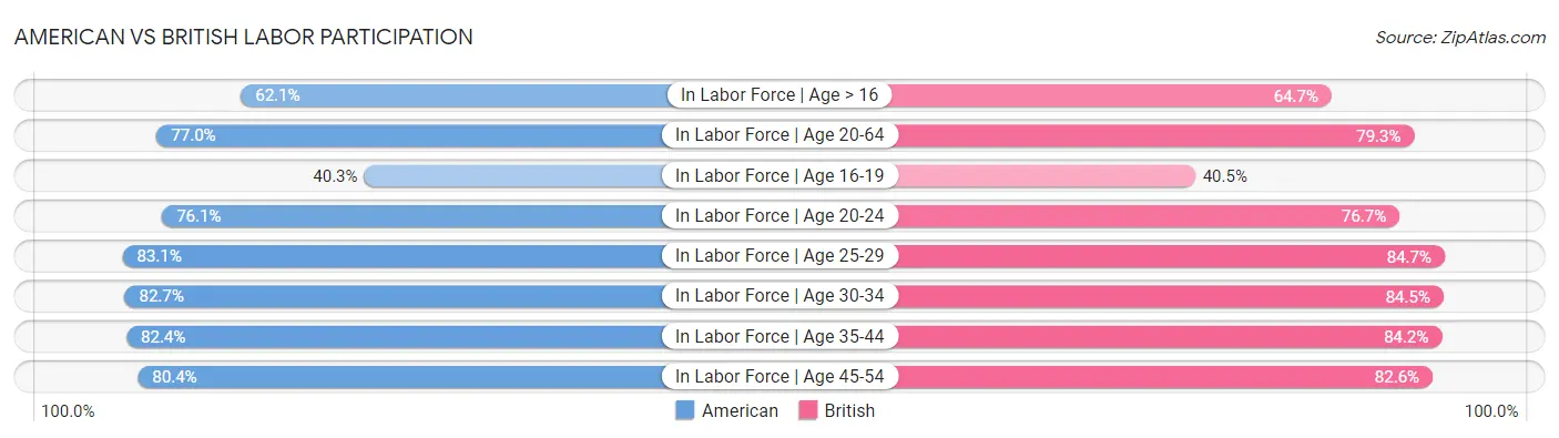 American vs British Labor Participation