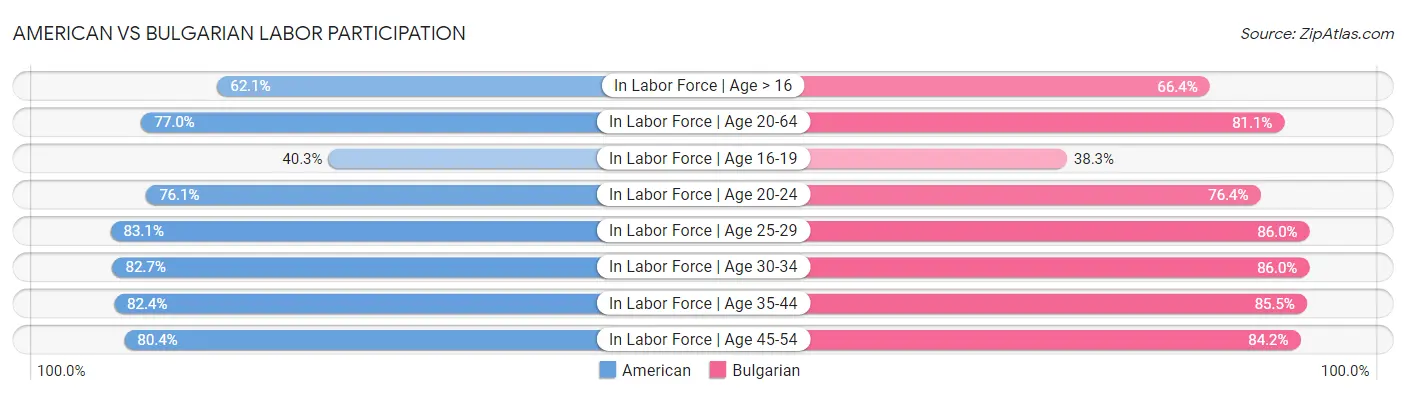 American vs Bulgarian Labor Participation