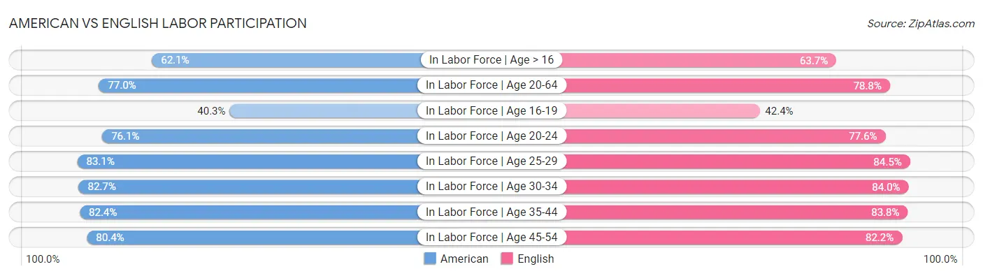 American vs English Labor Participation