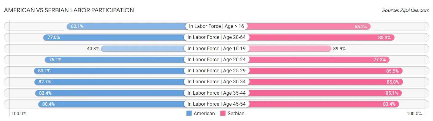 American vs Serbian Labor Participation