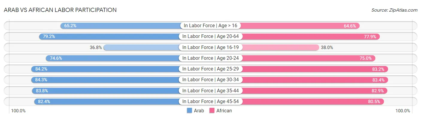 Arab vs African Labor Participation