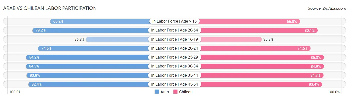 Arab vs Chilean Labor Participation