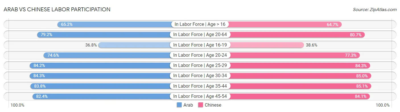 Arab vs Chinese Labor Participation