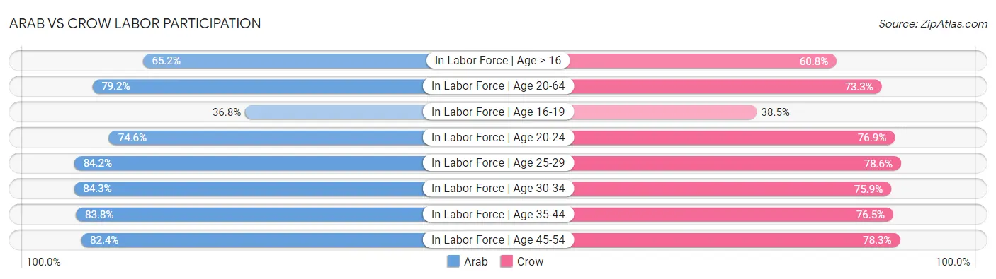 Arab vs Crow Labor Participation