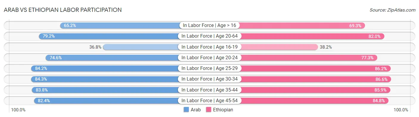 Arab vs Ethiopian Labor Participation