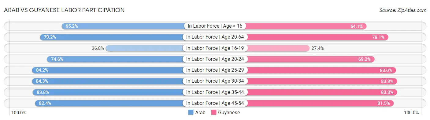 Arab vs Guyanese Labor Participation