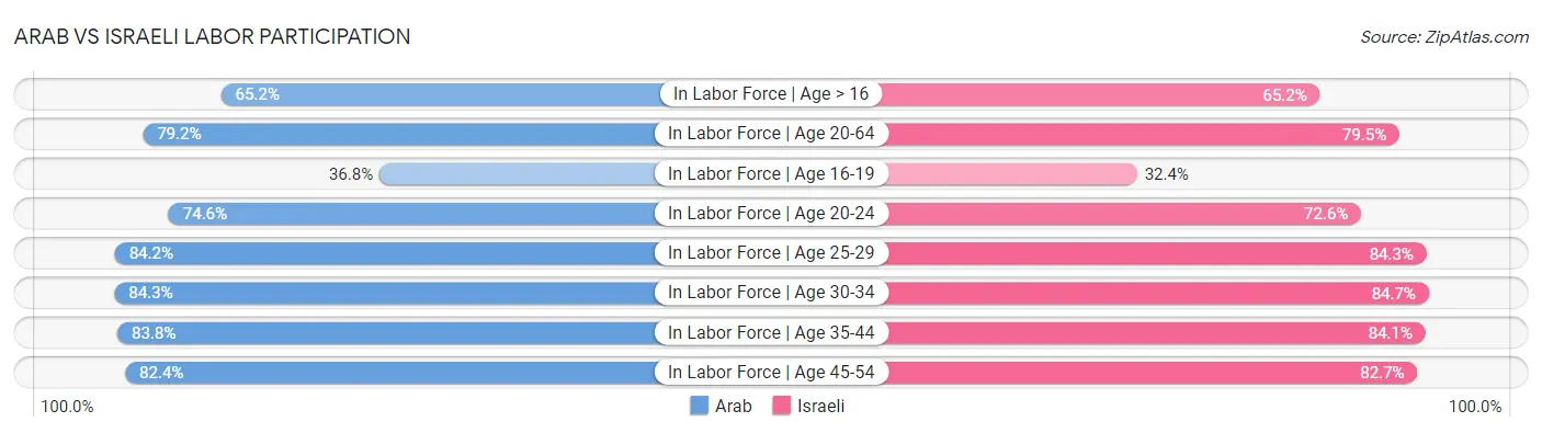 Arab vs Israeli Labor Participation