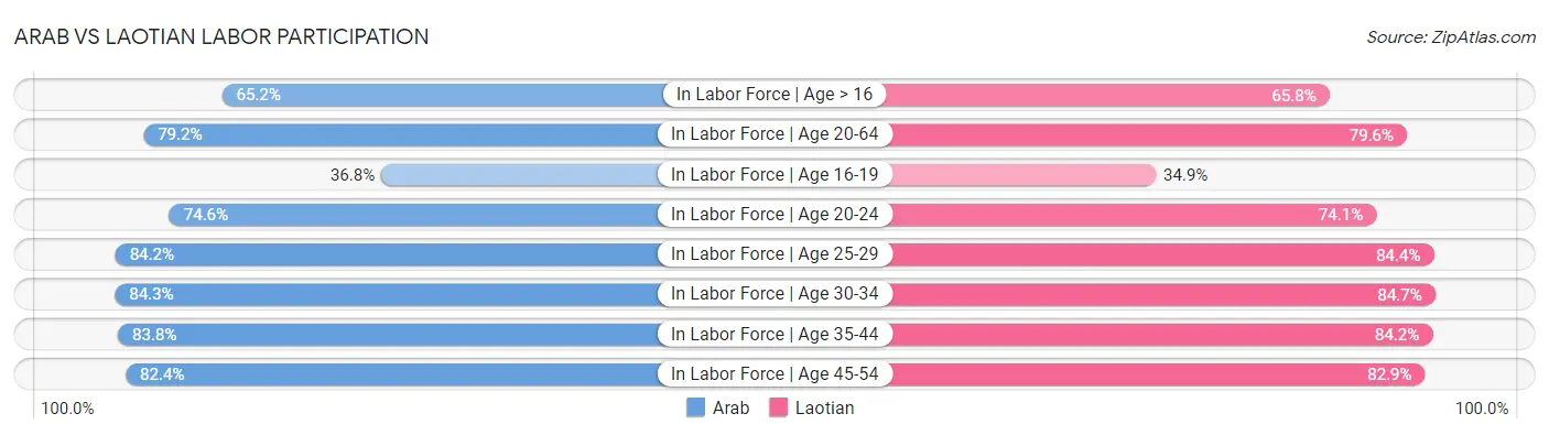 Arab vs Laotian Labor Participation
