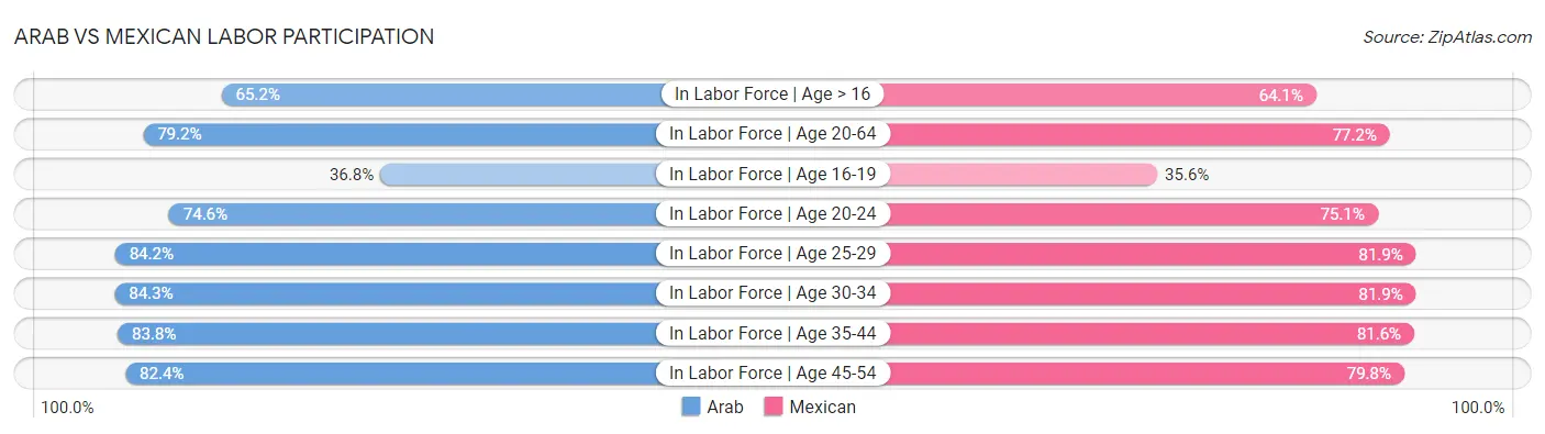 Arab vs Mexican Labor Participation