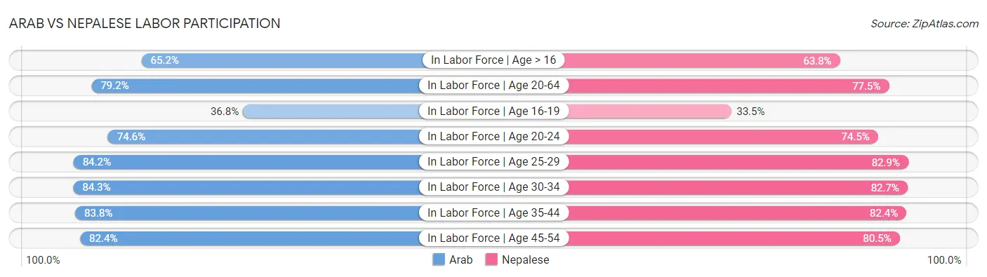 Arab vs Nepalese Labor Participation
