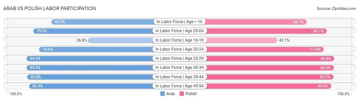 Arab vs Polish Labor Participation