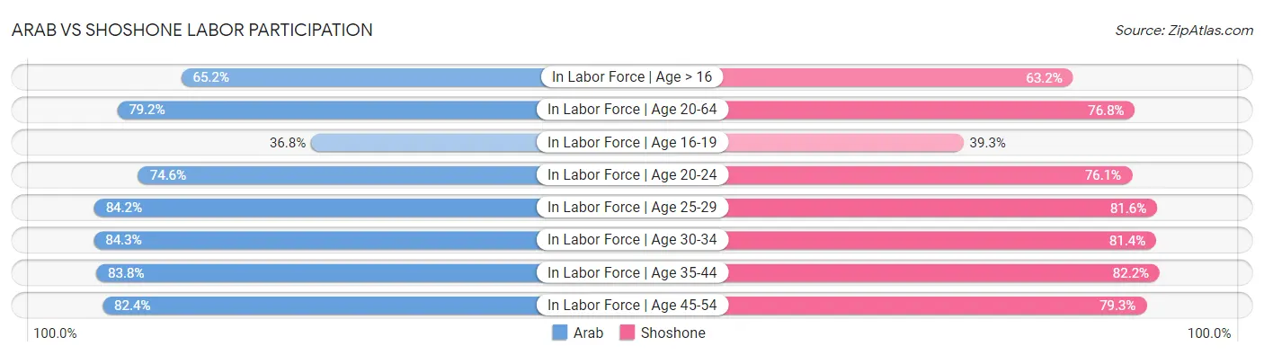 Arab vs Shoshone Labor Participation
